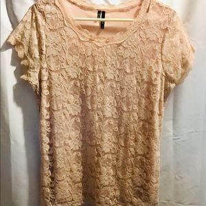 Maurices lace and satin blouse